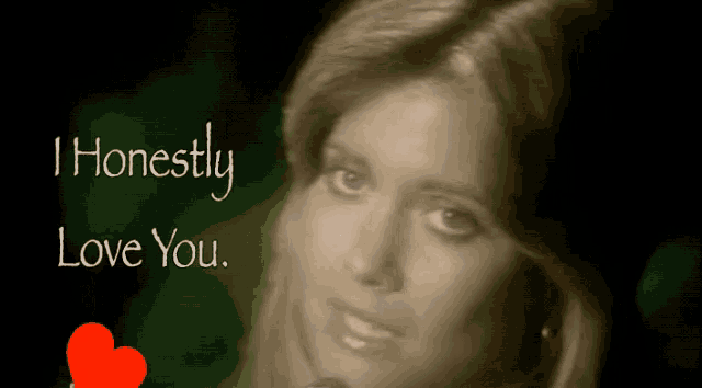 a blurred image of a woman with the words i honestly love you