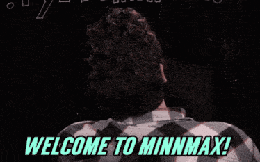 a man in a plaid shirt is smiling with the words welcome to minnmax