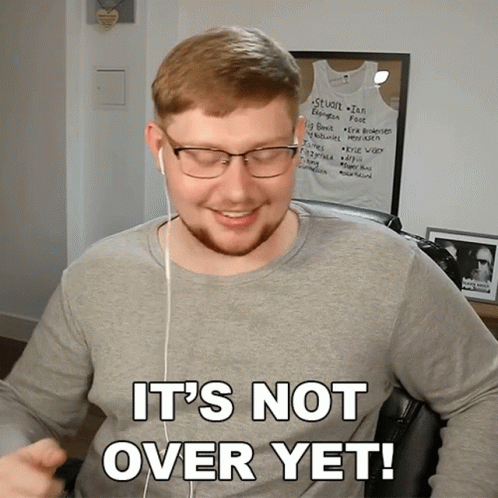 Its Not Over Yet Ollie Dixon GIF - Its Not Over Yet Ollie Dixon Its Not Done Yet GIFs