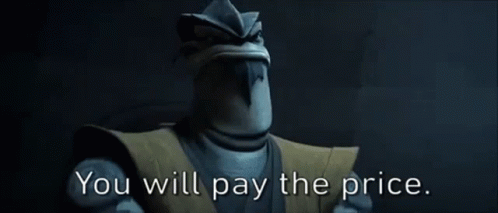 Star Wars Pong Krell GIF - Star Wars Pong Krell You Will Pay The Price GIFs