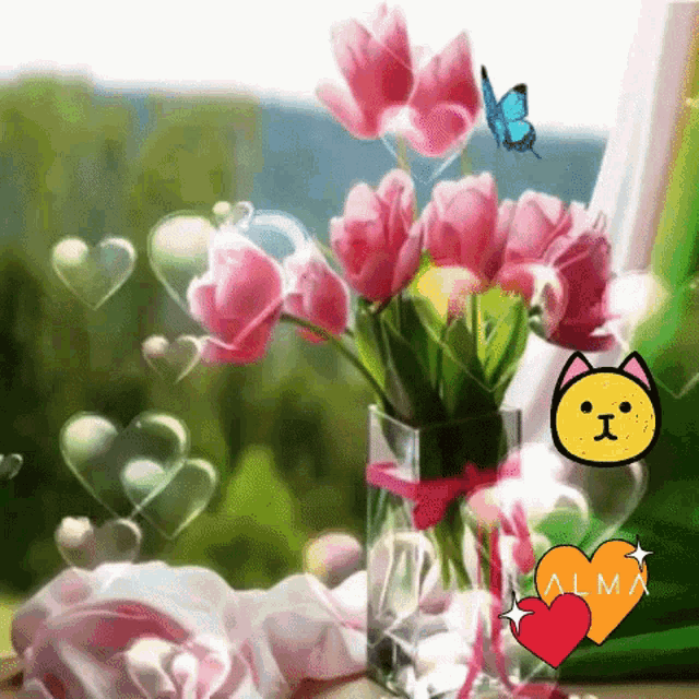Linda Tarde Flower GIF - Linda Tarde Flower Heart GIFs