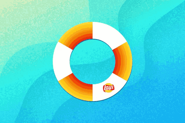 a life preserver with lays chips on it