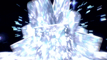 a computer generated image of a glowing object in a dark room
