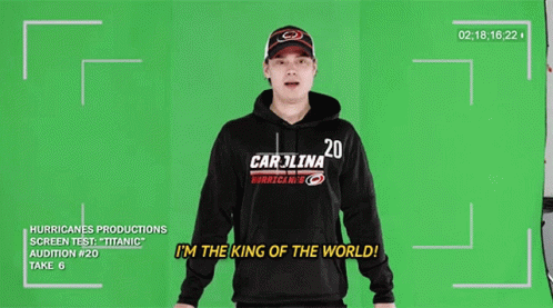Sebastian Aho Im The King Of The World GIF - Sebastian Aho Im The King Of The World King Of The World GIFs
