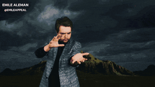 a pixel art of a man with the name emile aleman