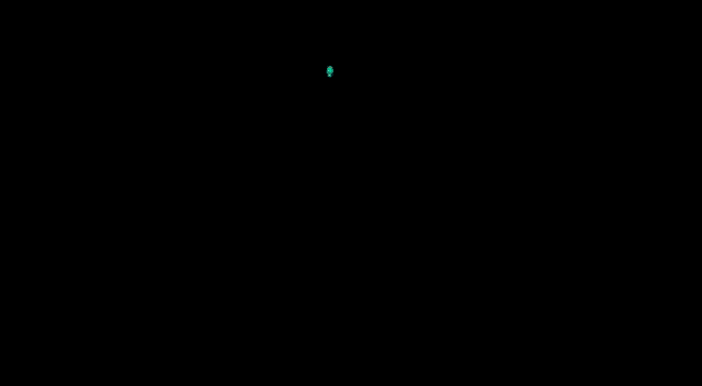 a green cartoon character with blue eyes and a red nose