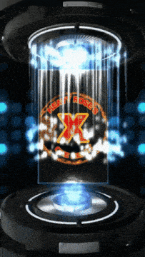 a logo for the heavy roses is displayed in a futuristic device