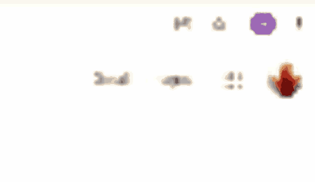 a blurred image of a computer screen with a purple flower and a red arrow .