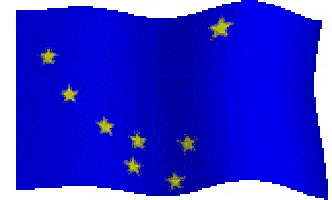 a blue background with yellow stars on it