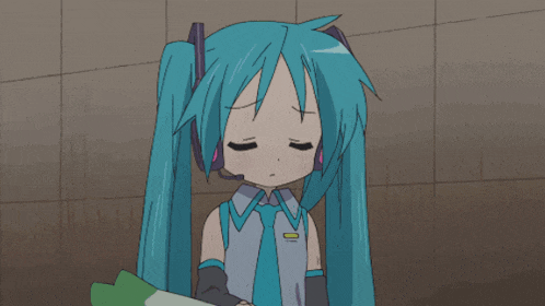 a girl with blue hair says anyways i m going home now