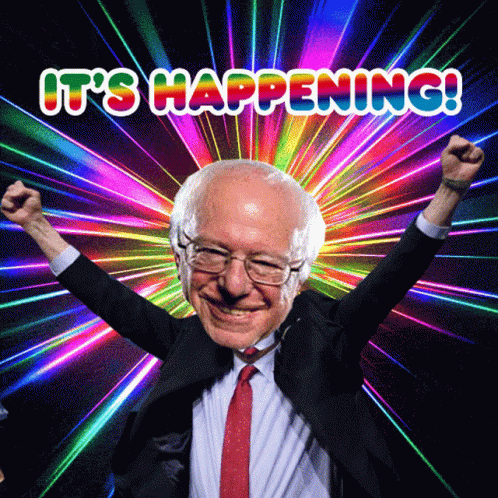 Its Happening GIF - Its Happening Bernie2020 GIFs