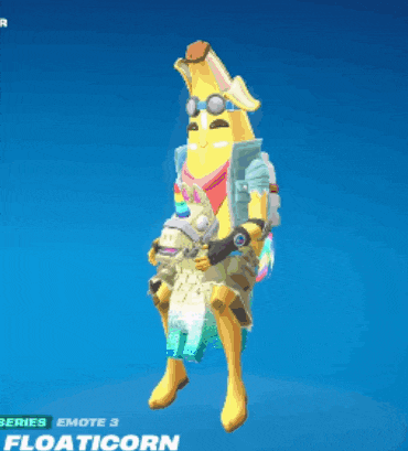 a banana is riding on the back of a unicorn in a video game called floaticorn