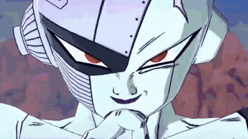 a close up of a cartoon character with a robotic helmet on