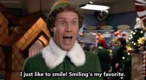 Excited I Just Like To Smile GIF - Excited I Just Like To Smile Elf GIFs