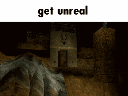 a screenshot of a video game with the words get unreal