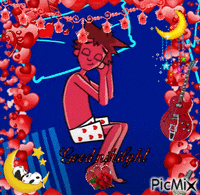 a cartoon of a man sleeping with the words goodnight written in the corner