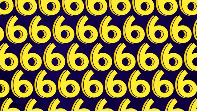 a repeating pattern of yellow numbers on a dark blue background