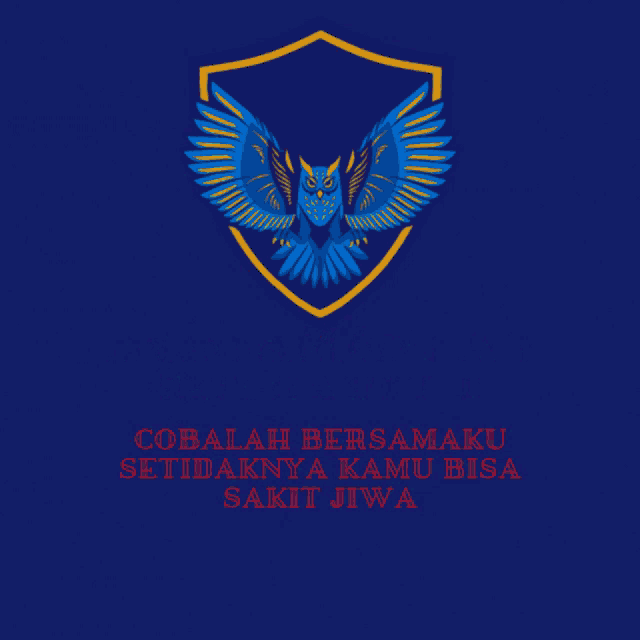a blue and yellow logo with an owl and the words " rsa many ng sakiti "