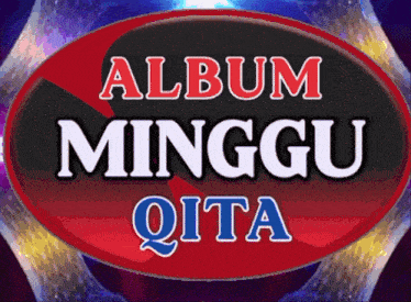 a sign that says album minggu qita in white letters