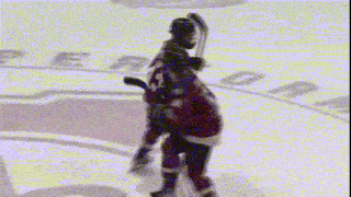 a hockey player with the number 43 on their back