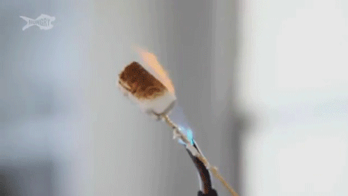 Torching Marshmallows For A Marshmallow Shake GIF - Torching Marshmallow Caramelize GIFs