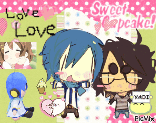 a collage of cartoon characters with the words sweet cupcakes on the bottom