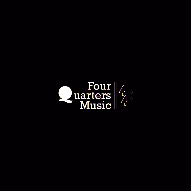 a black background with the words four quarters music
