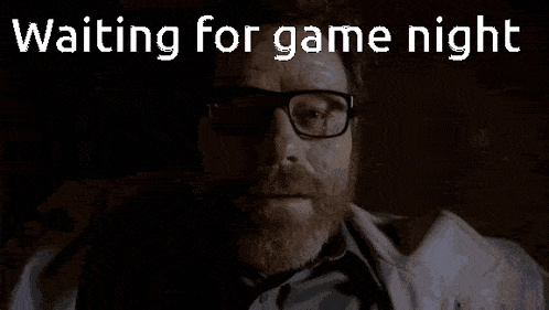 a poster that says waiting for game night