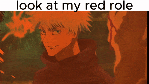 a picture of a lion with the words look at my red role above it