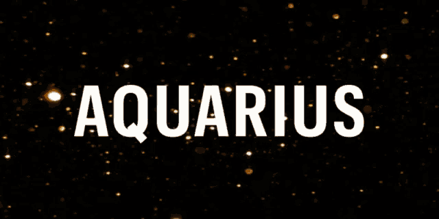 a black background with the word aquarius in white letters