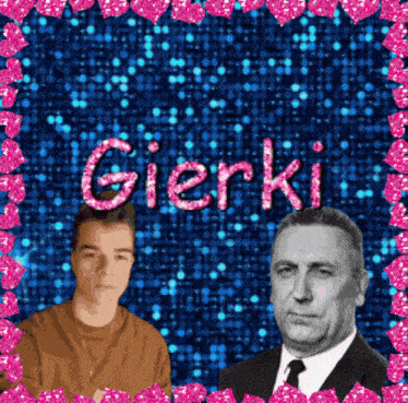 a picture of a man and a woman with the word gierki on it