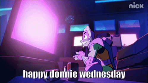 Happy Donnie Wednesday Rottmnt Donnie GIF - Happy Donnie Wednesday Rottmnt Donnie Rottmnt GIFs