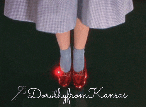 a picture of dorothy from kansas ' red shoes
