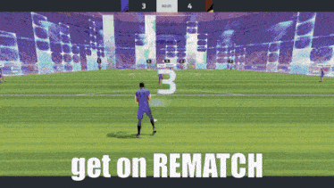 a soccer game that says get on rematch