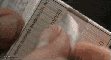 a person is holding a piece of paper that says rights reserved bambu sales inc