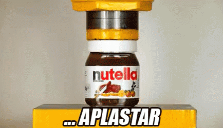 Aplastando Un Frasco De Nutella GIF - Nutella Aplastar Prensa Hidraulica GIFs