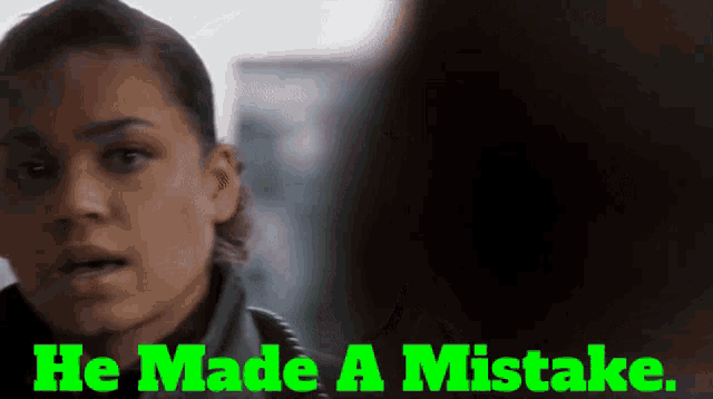 a woman says he made a mistake next to another woman