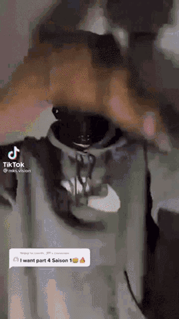 a tik tok video shows a person wearing a nike hoodie