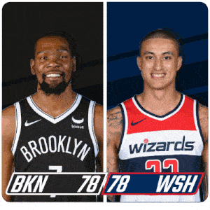 Brooklyn Nets (78) Vs. Washington Wizards (78) Third-fourth Period Break GIF - Nba Basketball Nba 2021 GIFs