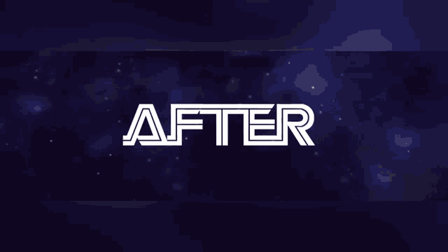 the word after is on a blue background with stars