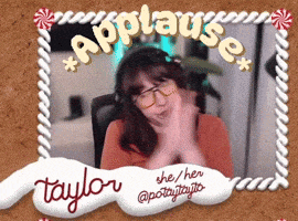 a picture of taylor with applause written on the top