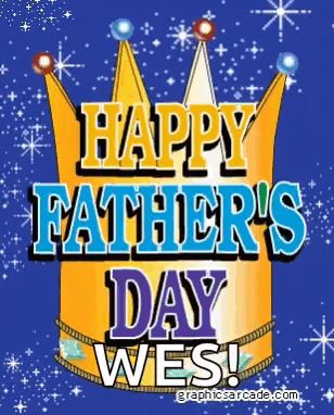 a happy father 's day wes card with a crown