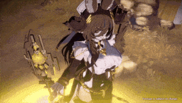 a screenshot of a video game with the words footage is subject to change on the bottom