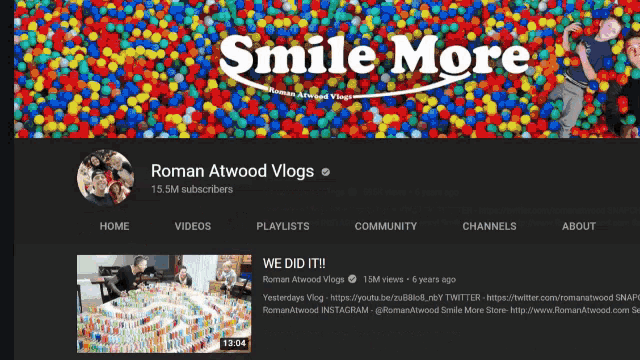 Roman Atwood Smile More GIF - Roman Atwood Smile More We Did It GIFs
