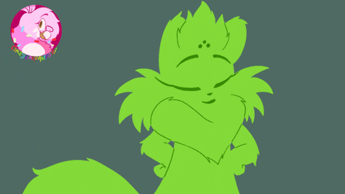 a drawing of a green cartoon character with a pink circle in the background that says ' angry birds '