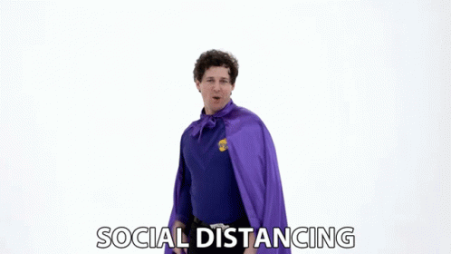 Social Distancing Lachlan Gillespie GIF - Social Distancing Lachlan Gillespie Purple Wiggle GIFs