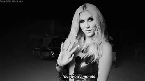 Kesha I Love You Animals GIF - Kesha I Love You Animals Animals GIFs
