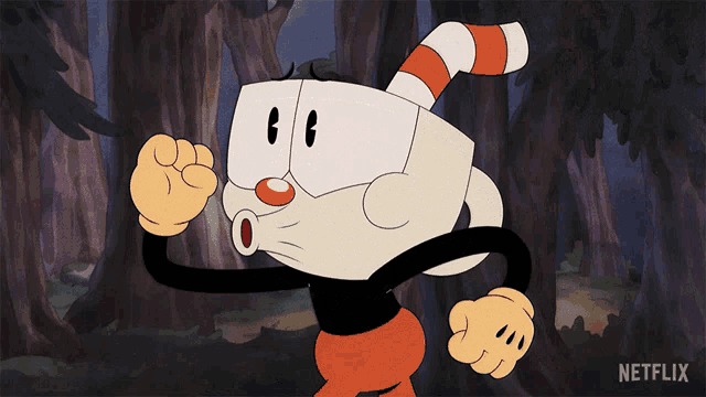 a cartoon character with the word netflix on the bottom left