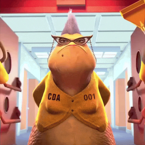a cartoon character with a sweater that says cda on it