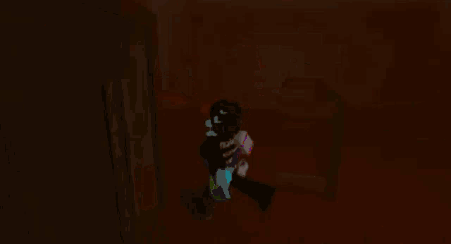 a person wearing a party hat is burning in a video game